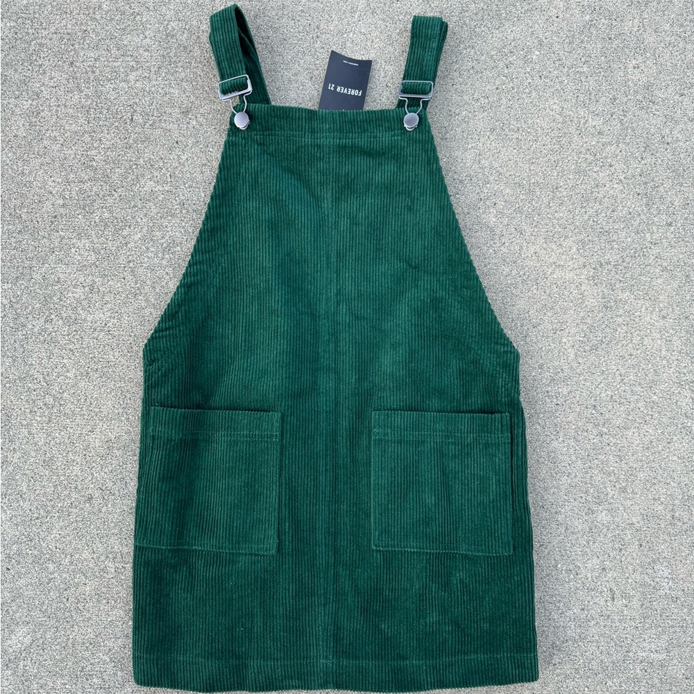 Forever 21 Green overall dress New with tags